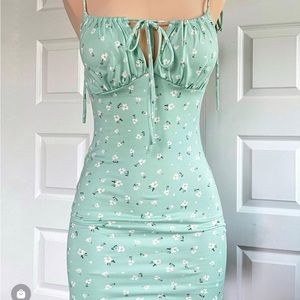 Itsmollylux Sage Floral Dress